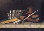 William Michael Harnett Still Life with Letter to Mr.Clarke oil painting reproduction
